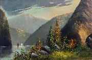 Mountain lake landscape unknow artist